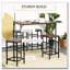 Ensemble 5 pièces de table de bar et 4 tabourets de style industriel pour économiser de l'espace pour le pub et la cuisine