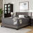Cherron polyester Upholstered Wingback, Queen Bed, Grey 47.64'' H X 66.55'' W X 83.85'' L-985264922-985264933