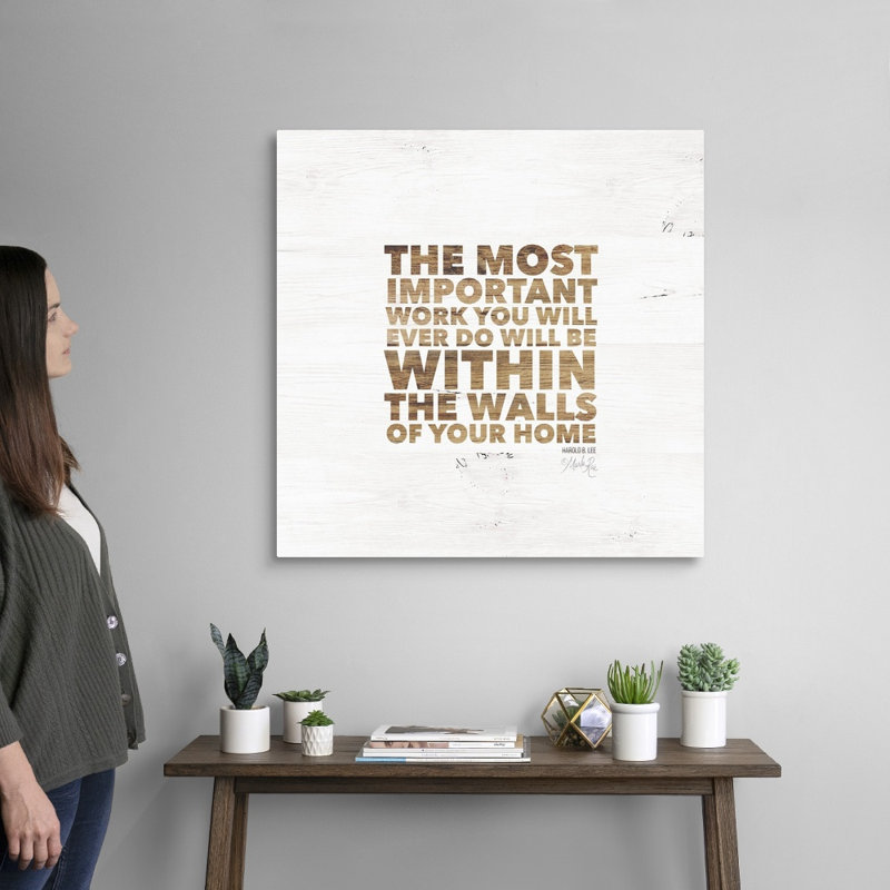 "Dans les murs de votre maison" par Marla Rae - Art textuel sur toile, Toile tendue, H 30 po x l 30 po x P 1,25 po