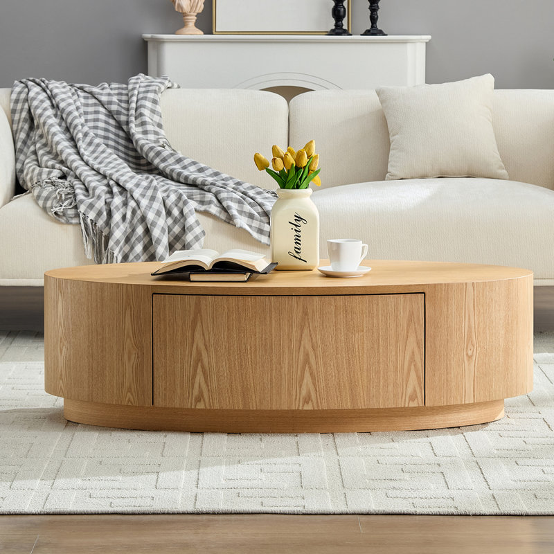  Table basse Modern, H 13,77 po x l 47,24 po x P 23,62 po, Beige