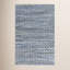 Denyer géométrique tissé à plat à la main et recyclé P.E.T. Tapis bleu / gris-1741993621