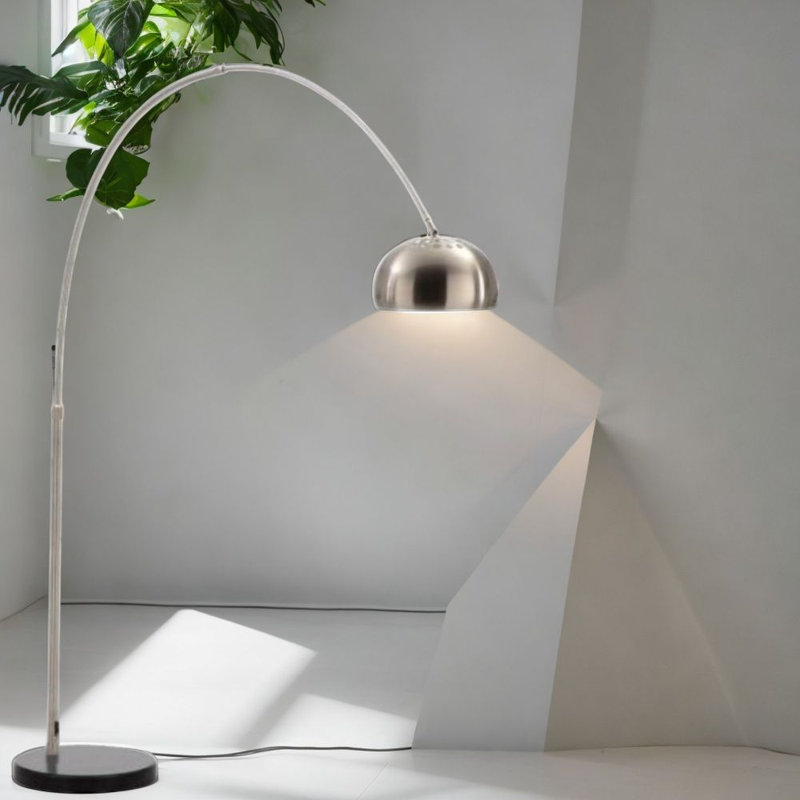 Noland Arched Floor Lamp, Black