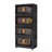 20" Side Wide Folding Plastic Storage Cabinet With Bins - Collapsible, Magnetic Door, With Wheels