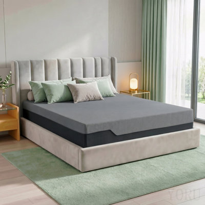 King Size 14 Inch Bed Mattress, Graphene Copper Gel Infused Memory Foam For Cooling & Pressure Relief, Bed-In-A-Box Design
