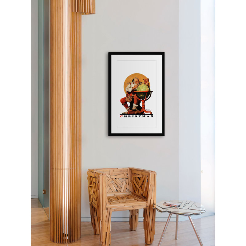 Santa at the Globe Saturday by Norman Rockwell - 1 Piece Single Picture Frame Wall Art, 61cm H x 41cm W