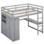 Lit mezzanine spacieux spacieux en gris avec garde-robe, bureau et options de rangement en bois massif-1480021685