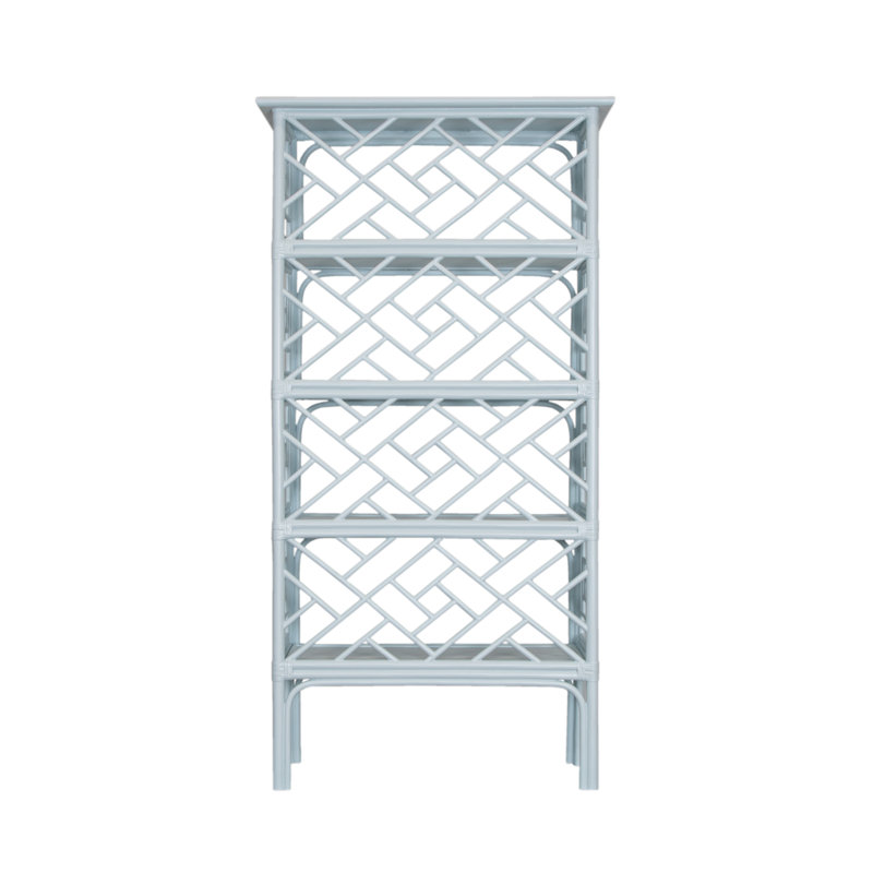 Chippendale Bookcase, Light Blue