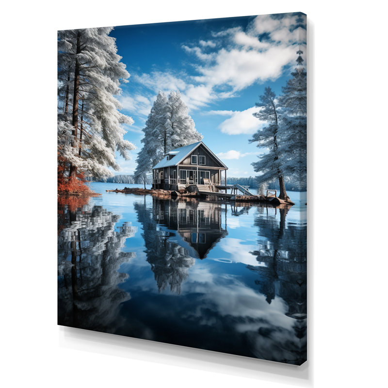 Basilisa Lake Tranquil Retreat sur toile, H 44 po x l 34 po x P 1,5 po