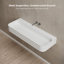 Lavabo de salle de bain mural cannelé à surface solide 31,5 po x 18 po Monblari-133356775-126479010
