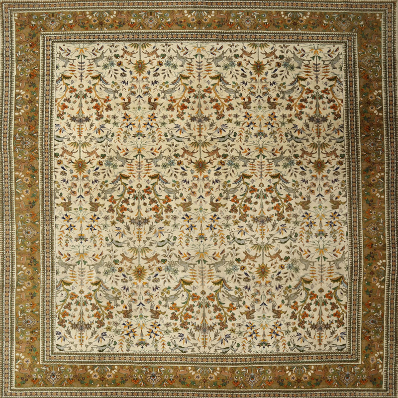 Guillotte Oriental Indoor Rug, Square 5'