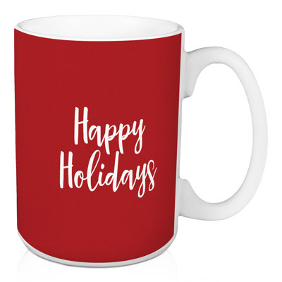 Grande tasse à café joyeuse fêtes Hansel