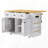 Rolling Kitchen Island with Drop Leaf and Multiple Storage Racks-1368944345