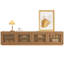 Meuble télé Mid-Century pour le salon, console multimédia moderne avec beaucoup de rangement-1810546267