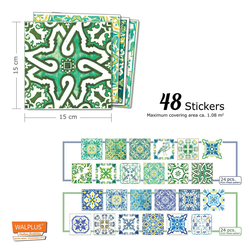 Carreau de terrain pelez et collez en PVC 6 po x 6 po