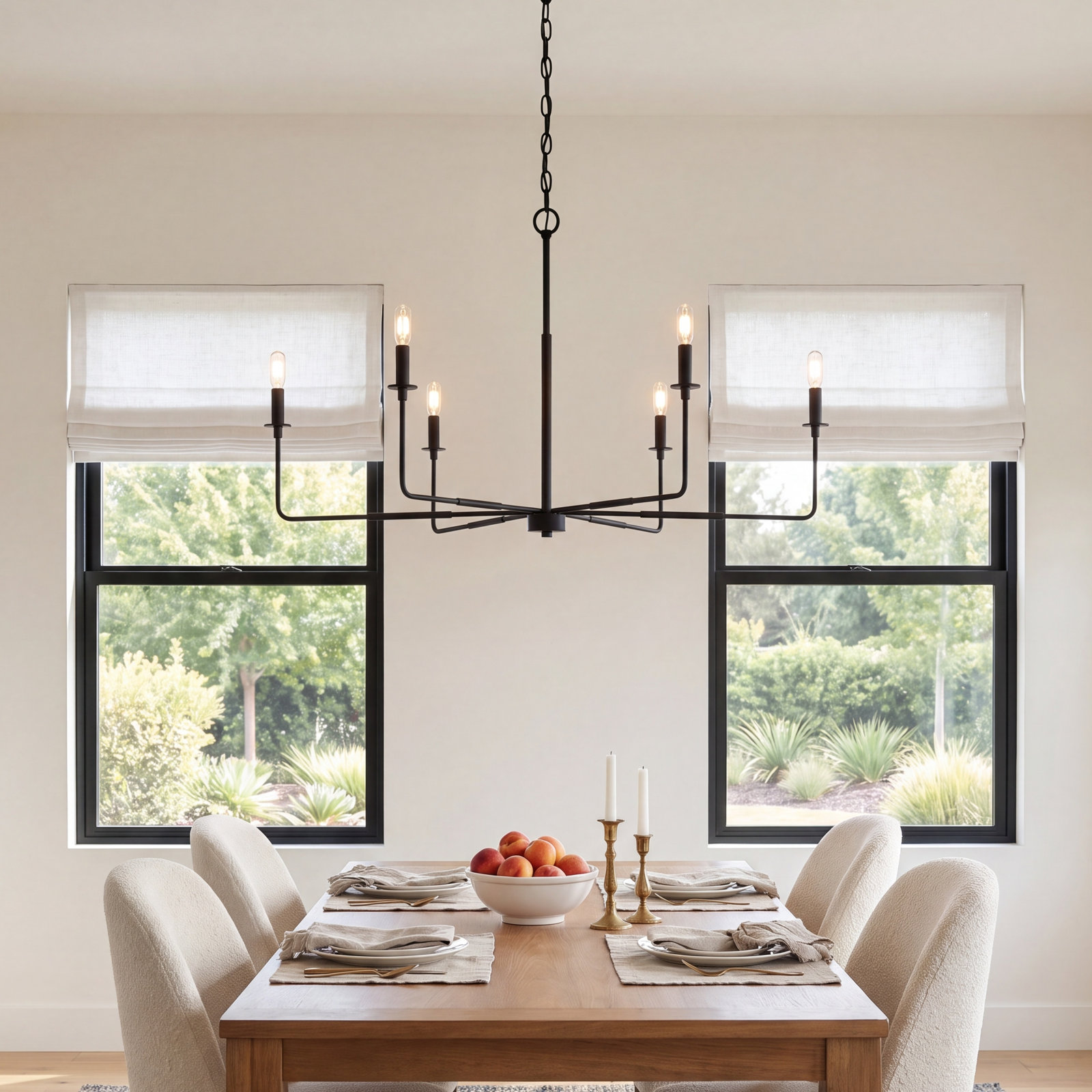 Alysa 6-Light Chandelier, Matte Black