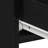 vidaXL Bedside Cabinet Black Oak Engineered Wood Standard Bedside Table