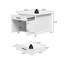 Armoire de rangement de bureau blanche avec tiroir et portes doubles - 28,3 po de largeur, charge supérieure de 330 lb, glissières en métal