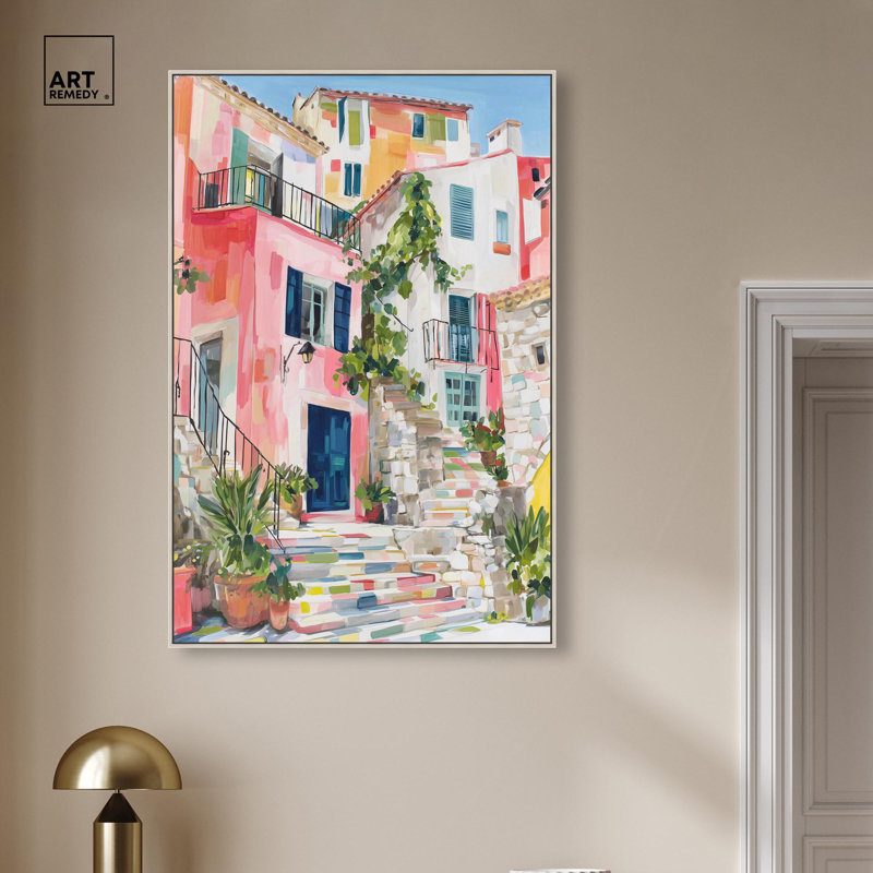 «Bright Days Ahead», reproduction sur toile par Art Remedy, cadre argenté, 30 x 45, H 46 po x l 31 po, Cadre argenté
