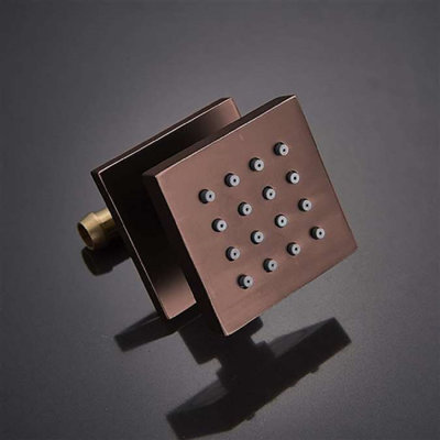 BathSelect Light Oil Rubbed Bronze Sierra Multi Color Water Powered LED Shower with Adjustable Body Jets and Thermostatic Mixer-Wall Mount Style