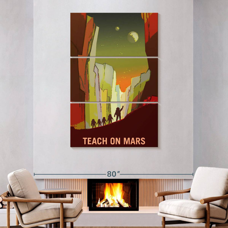 Oberle Mars Explorers Wanted Poster III, 74" H x 48" W