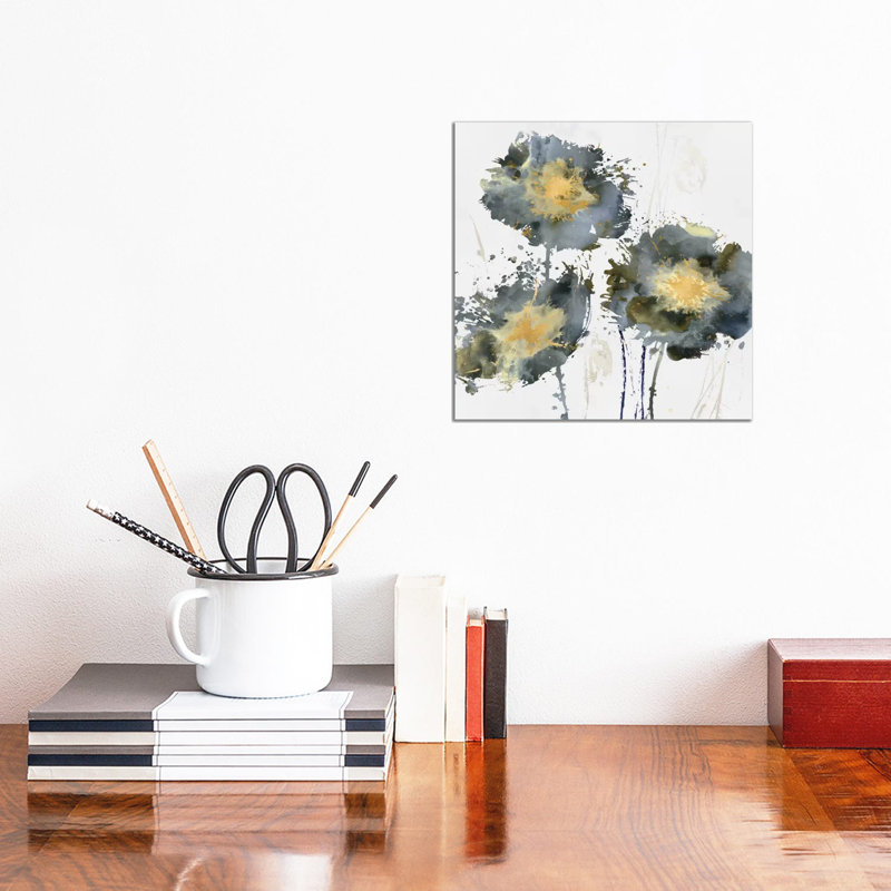 Flower Burst Trio by Vanessa Austin - Wrapped Canvas Print, 30.48 cm H x 30.48 cm W