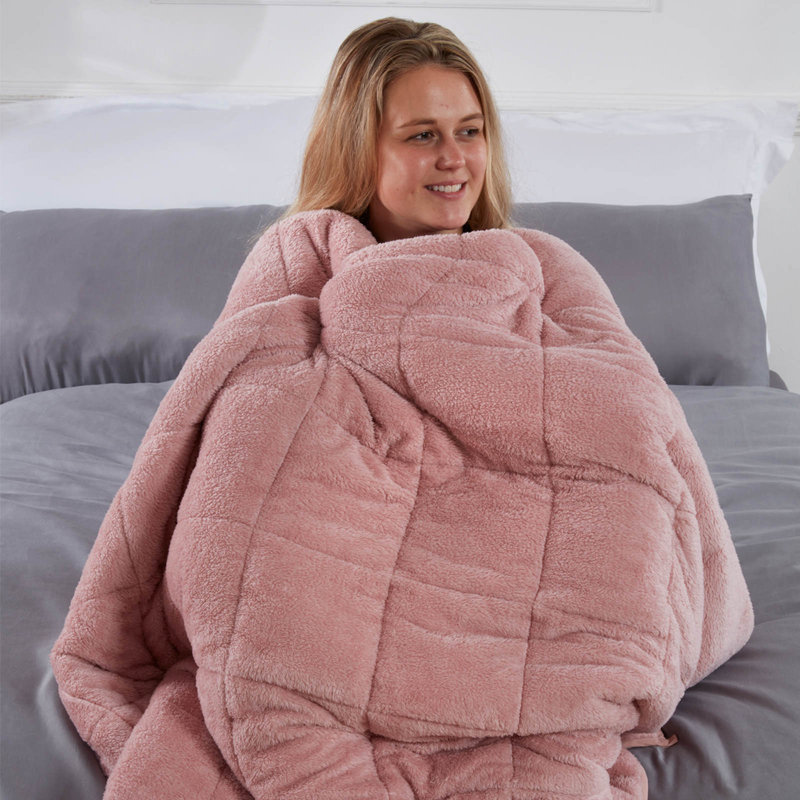 Melik Throw Blanket, W125 x L180cm, Blush