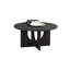 Contemporary Style 3Pc Table Set With Round Coffee And End Tables, Cross-Arch Base Design For Modern Interiors