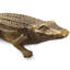 Sculpture antique en crocodile doré