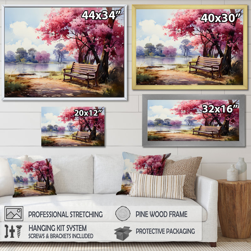 " Meadow Rose Petal Path ", White Floater Framed, 34" H x 44" W