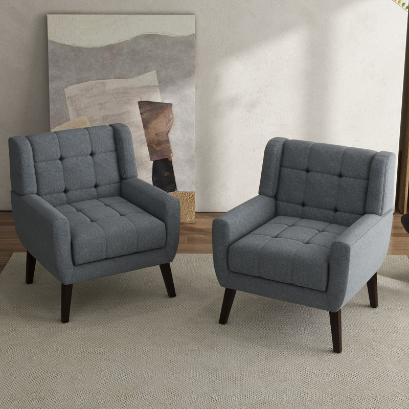 Fauteuil d'appoint Jaqueze, Polyester gris