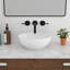 Lavabo de salle de bain vasque encastré 16 po x 13 po en céramique blanche