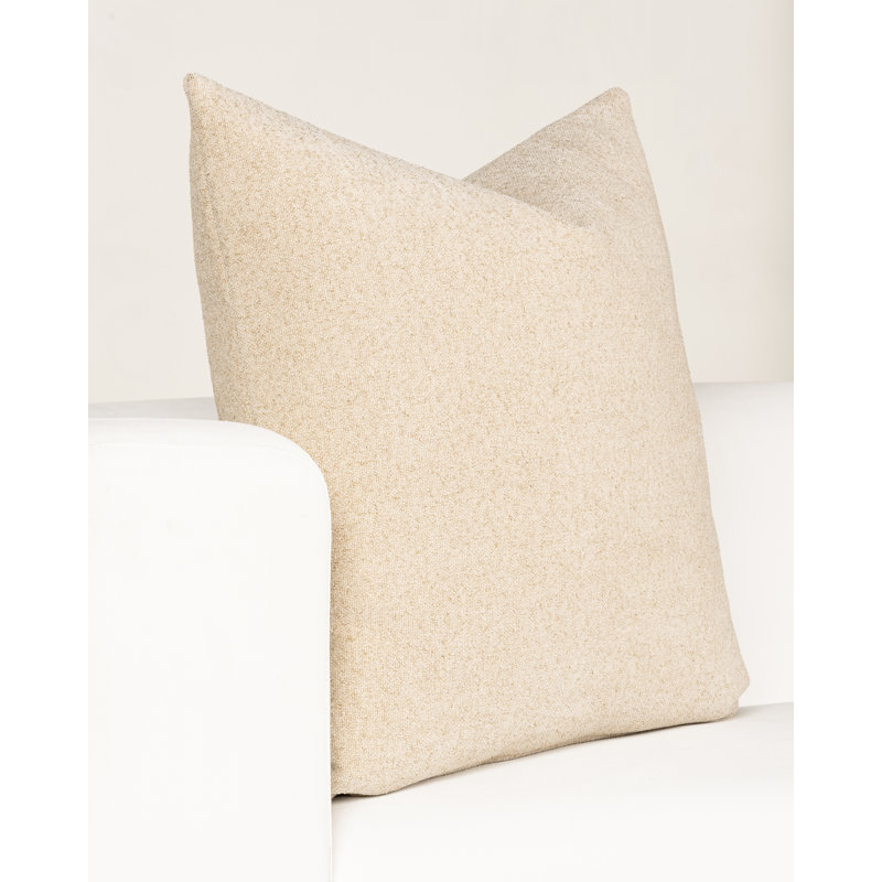 Coussin décoratif Cascade Getty, Tanné, Carré 22 po, Polyester