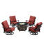 Ensemble de conversation d'extérieur pour 4 personnes avec coussins Paik-784960951
