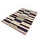 Tapis moderne touffeté à la main à rayures abstraites 5 x 8 Santars
