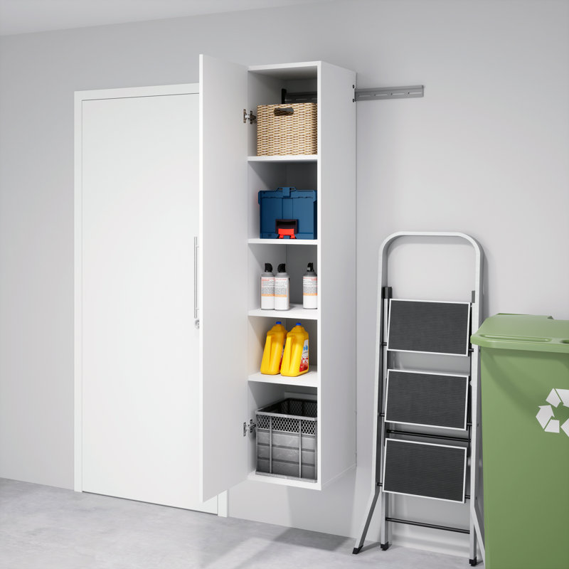 Barrayo Single Storage Cabinet ( 72'' H x 15'' W x 16'' D), White