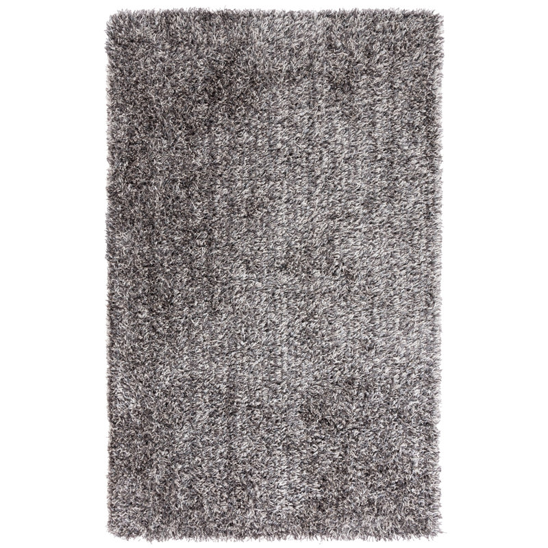 Cimah Shag Hand Tufted Performance Solid Color Rug, Rectangle 5' x 8'