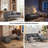 86.6'' 3-Level Adjustable Chenille Reversible L-Shaped Sectional-1215175957