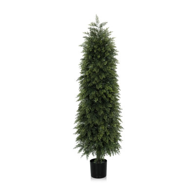 Topiaire en cèdre artificiel, faux cèdre vert résistant aux rayons UV pour un décor intérieur / extérieur