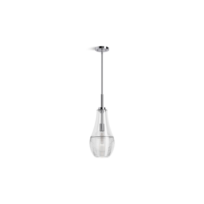 Simplice 5 In. Bottle Pendant, Chrome, 72.44" H x 8" W x 12.38" D
