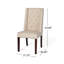 De 2 chaises de salle à manger à haut dossier en beige avec détails à oreilles-1172264266