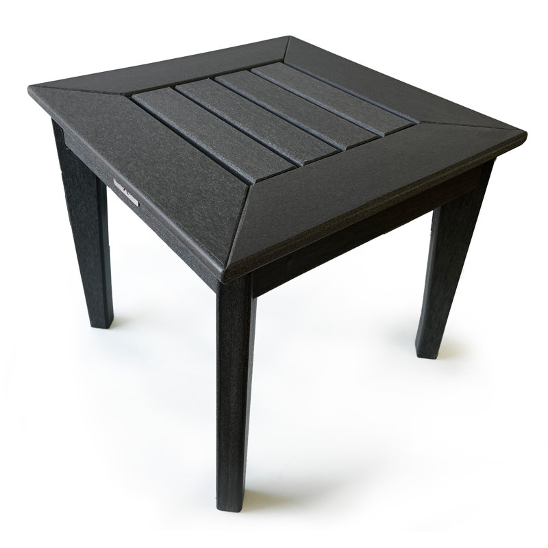 Table d'appoint extérieure en PEHD 18,2 po Aspen, gris