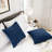 Striped Velvet Decor Soft Throw Pillow Covers With Wave Design（Set of 2）-101450524-101450529