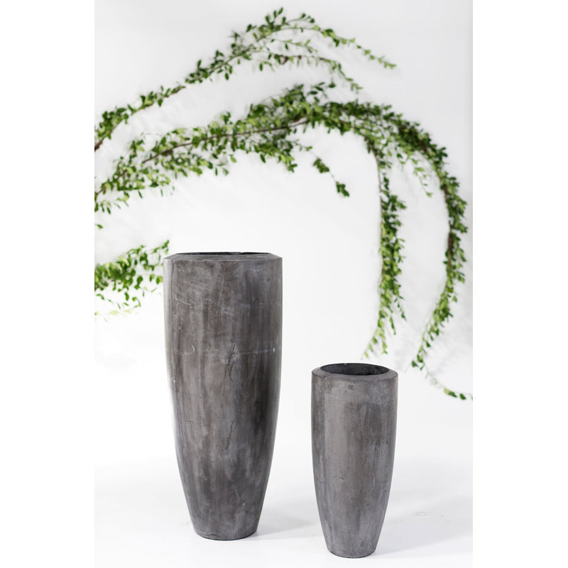 Pot de fleurs en béton Sigman, H 39 po x l 16,5 po x 16,5 po