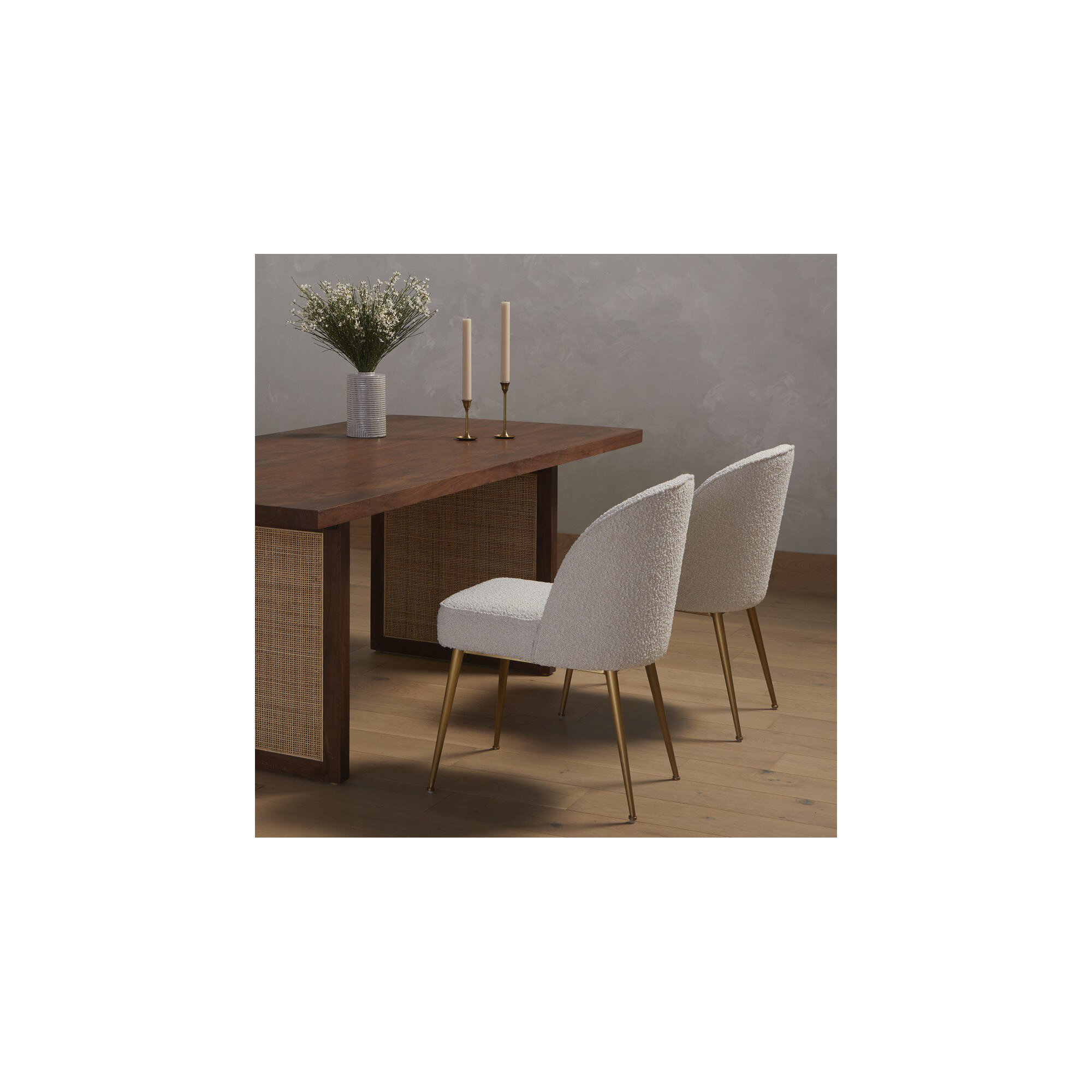 Ermine Upholstered Side Chair in Cream