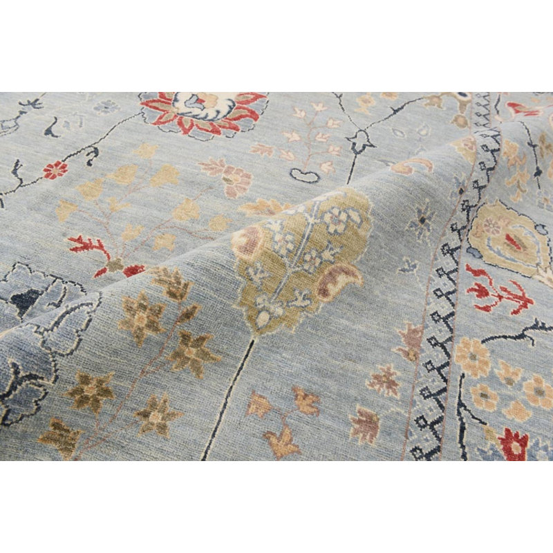 Transitional One-of-a-Kind Rectangle 9' X 11'9" Hand Knotted Area Rug