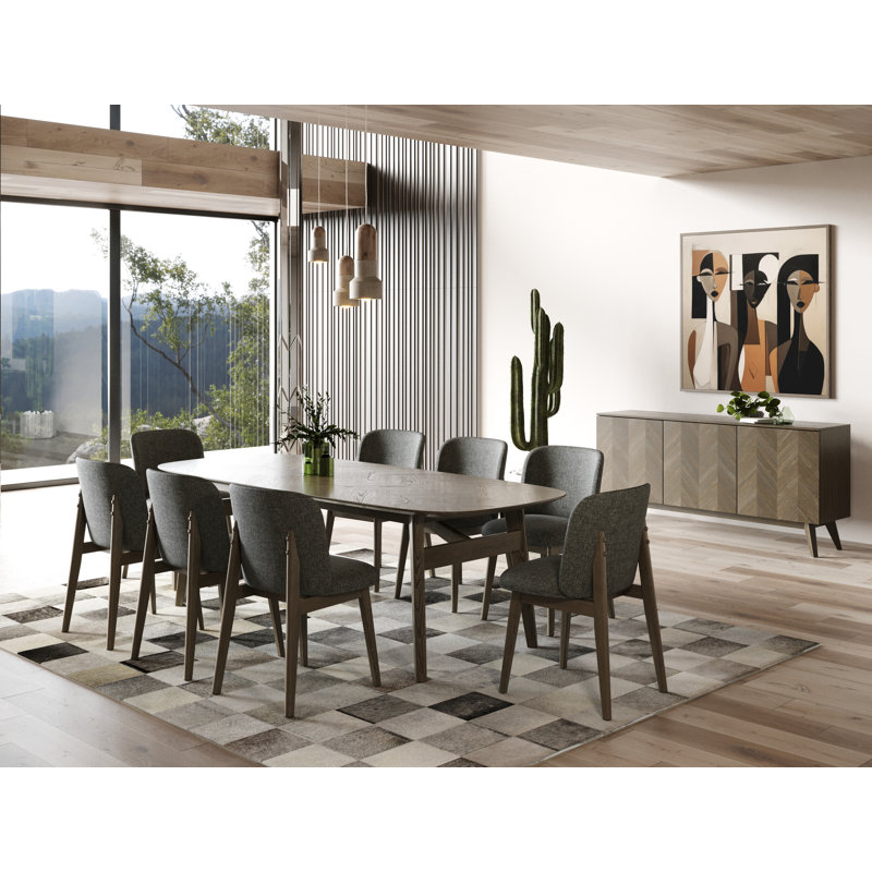 Byrum - Mid-century Modern Wenge Dining Set