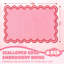 Napperons brodés, ensemble de 6 décorations de table de salle à manger (rose)-1384230640