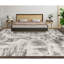 Tapis blanc et gris foncé de haute qualité noué à la main 90-67147292
