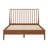 Spindle Platform Queen Bed With 46.5" Tall Headboard, Bohemian Bed Frame With Wooden Slats And Metal Support, Mid-Century Modern Style,No Box Spring Needed-255645605-255645626