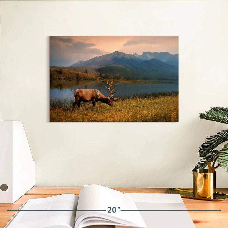 Brampt Lakeside Elk, 8" H x 12" W